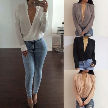 Fashion Women Long Sleeve Casual Tops and Blouses - 0