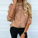 blouse women Loose Blouse 1/2 Sleeve Button Down - 0 - Thumbnail