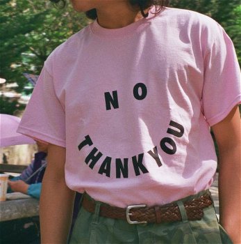 No THANK YOU Letters Print Women t shirt - 0