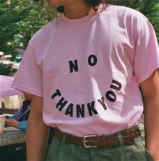 No THANK YOU Letters Print Women t shirt