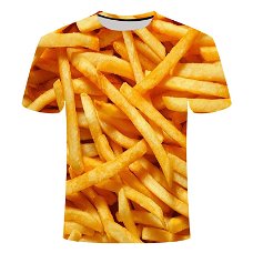 2019 Summer Cool t-shirt Food French fries 3d