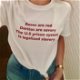 OKOUFEN Roses Are Red T-shirt Casual Women Top - 0 - Thumbnail