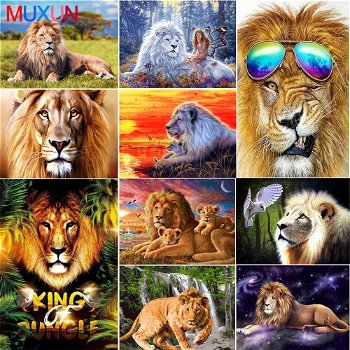 Muxun Diamond Painting Animal Lion Embroidery Sale Full - 0