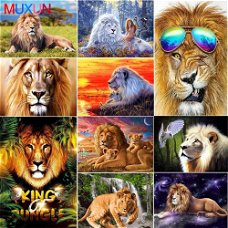 Muxun Diamond Painting Animal Lion Embroidery Sale Full