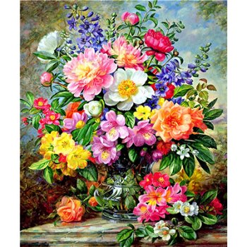 LZAIQIZG 5D DIY Full Square Diamond Painting Flower - 0