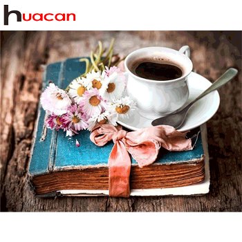 Huacan 5d Diamond Painting Coffee Diamond Embroidery Sale - 0