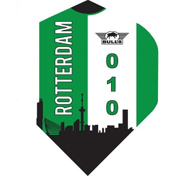 Voetbal dart flight Feijenoord Rotterdam uit groen 100 micron - 0