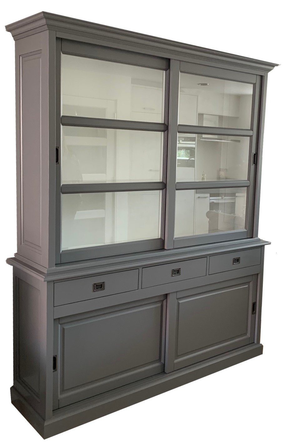 Buffetkast Geleen grijs - wit 180 x 50/40 x 220cm - nr. 1
