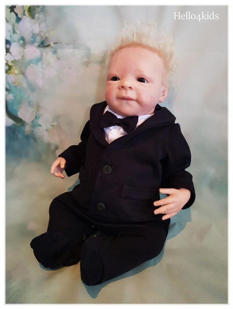 bruidsjonker romper doop baby trouwromper hemelsblauw - Afbeelding 3