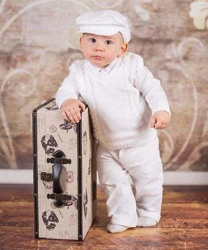 bruidsjonker romper doop baby trouwromper hemelsblauw - Afbeelding 4