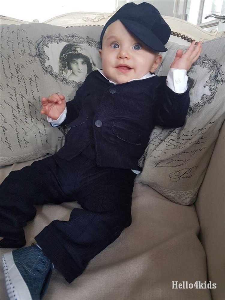bruidsjonker romper doop baby trouwromper hemelsblauw - Afbeelding 6