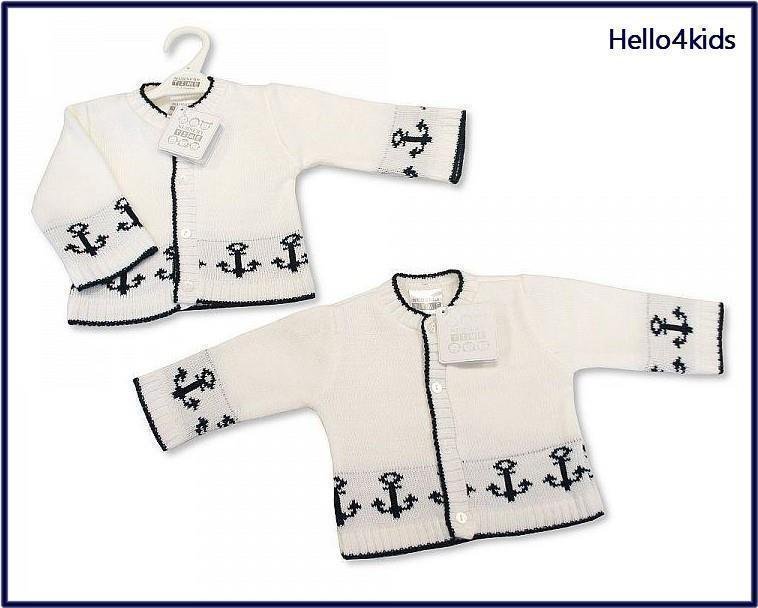 NIEUW wit blauw baby vestje doop bruidsjonker pakje anker - nr. 1