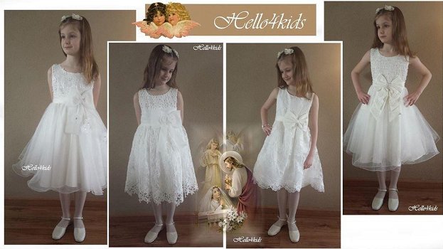 trouwkleedje kleedje bruidsmeisje jurk communie jurk romantic - 3