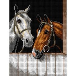 Voorbedrukt stramien PAARDEN NIEUW !
