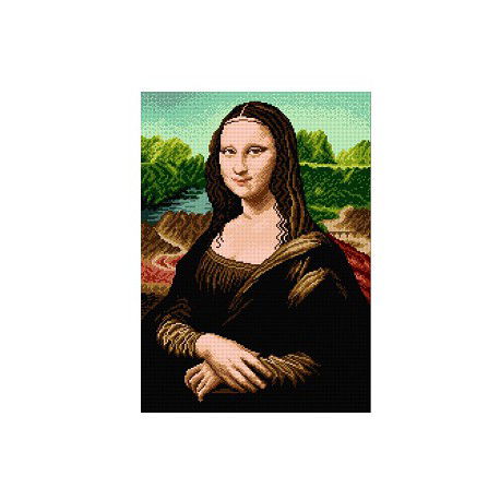Voorbedrukt los borduurstramien " MONA LISA " NIEUW ! - nr. 1