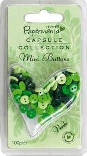 Mini buttons 100pcs - Verde - 0
