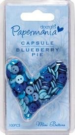 Mini buttons 100pcs - Blueberry Pie