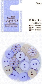Polka Dot Buttons (30pcs) - Capsule Collection - French Lavender - 0