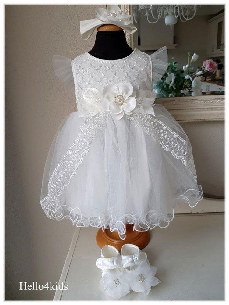 doopjurkje bruidsmeisjesjurk doopkleedje baby feestjurkje Fleur - Afbeelding 4