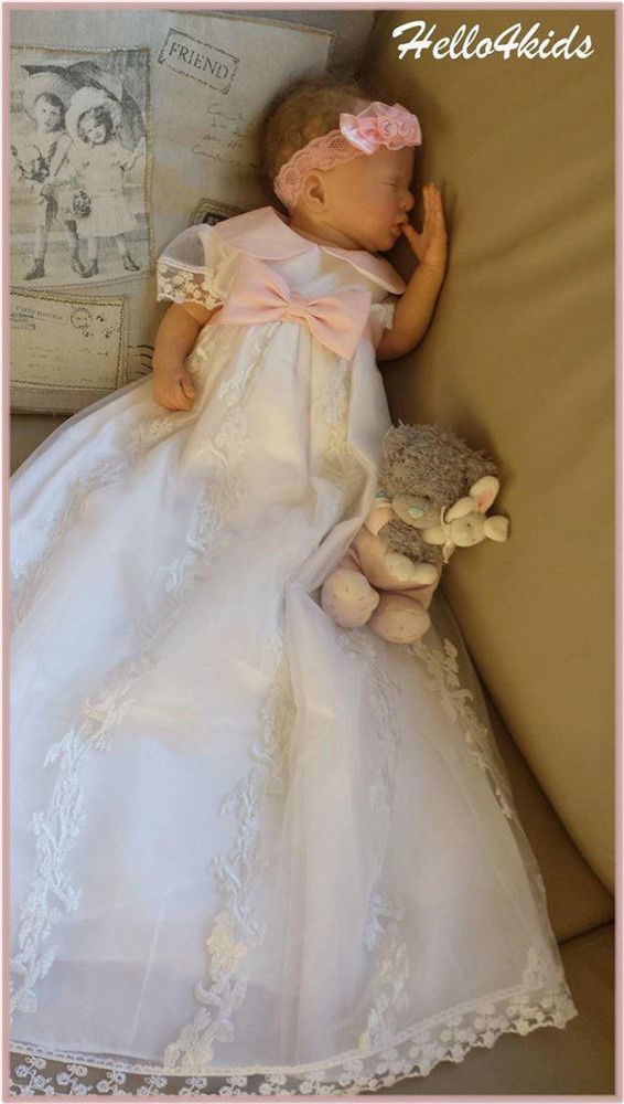 doopjurkje bruidsmeisjesjurk doopkleedje baby feestjurkje Fleur - Afbeelding 8