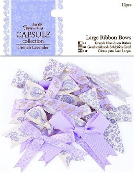 Large Ribbon Bows (12pcs) - Capsule Collection - French Lavender PMA367217 - 0