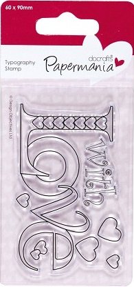 Typography Clear Stamp 60x90mm - With Love PMA907416