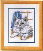 Borduurpakket " POES MAJESTY " NIEUW ! - nr. 1