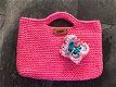 Gehaakte lunchbox tasje met vlinder - handmade - NIEUW - 1 - Thumbnail