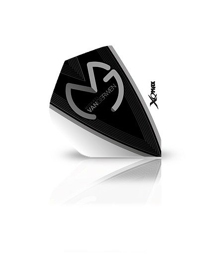 Flight XQ-max Michael van Gerwen flight zwart wit - nr. 1
