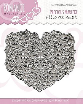 Precious Marieke Die - Romance - Filigree heart - 0