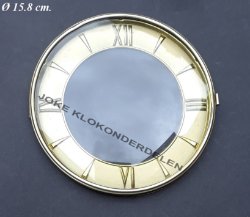 = Pendule deur / wijzerplaat = bol glas =42307