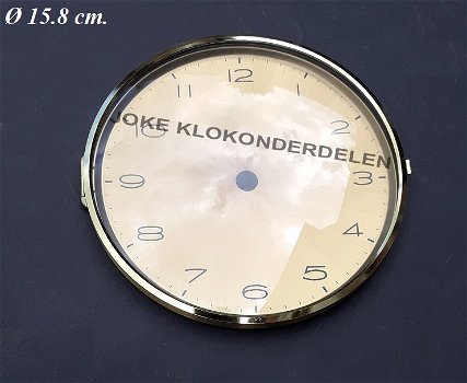 = Pendule deur / wijzerplaat = bol glas =42300 - 0