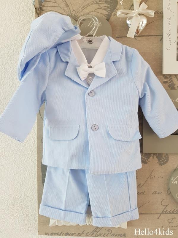 74 lichtblauw kostuumpje baby bruidsjonker doop kleding - Afbeelding 2