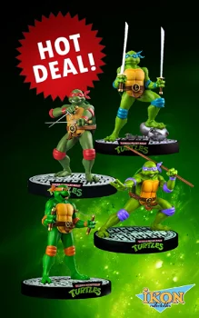 HOT DEAL Ikon Collectibles TMNT Turtles statue set - 0