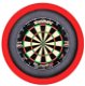 Budget led dartbord verlichting met surround rand rood - 0 - Thumbnail