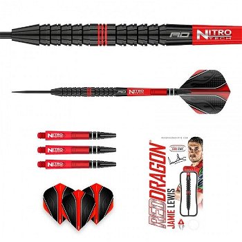 Dartpijlen Jamie Lewis 90% tungsten darts red dragon - 0