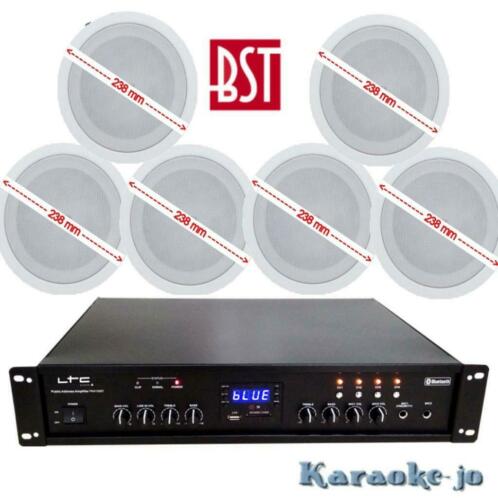 Muziek systeem met 6 x 30 Watt Plafond-speakers (KJW6X) - nr. 1