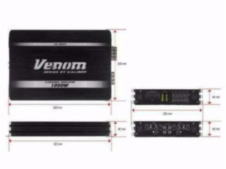 Caliber CA100V4 1000Watt 4-kanaals versterker. - 2