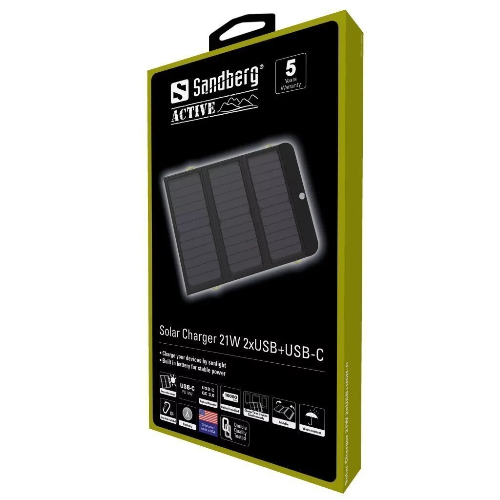 Solar Charger 21W 2x USB + USB-C - Afbeelding 4