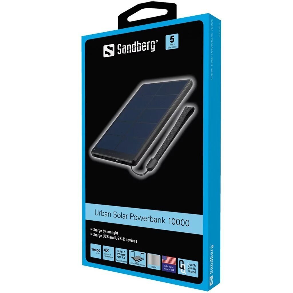 Urban Solar Powerbank 10000 opladen 4x accu alle merken smartphone - Afbeelding 6