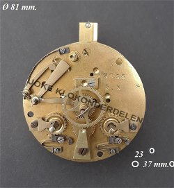 == Frans pendule uurwerk = oud =42303