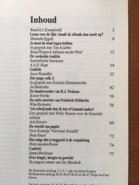 Bzzlletin 155 (Tim Krabbé, Hella Haasse, K. Hemmerechts) - Afbeelding 2