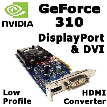nVidia GeForce 310 512MB PCI-e x16 Dual-Head DVI+DP | Win10 - 1