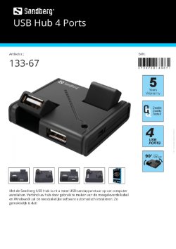 USB Hub 4 Ports aansluiten USB randapparatuur op computer