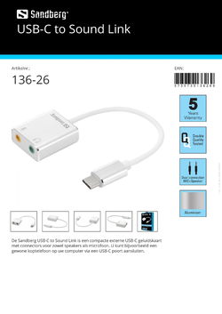 USB-C to Sound Link compacte externe USB-C geluidskaart