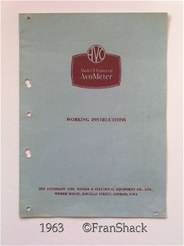 [1963] Working Instructions, AvoMeter Model 8 Universal, AVO - 0