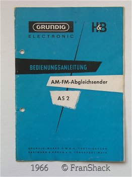 [1966] Bedienungsanleitung AM-FM-Abgleichsender AS2, Grundig/ H&B - 0