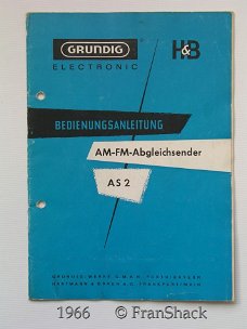 [1966] Bedienungsanleitung AM-FM-Abgleichsender AS2, Grundig/ H&B