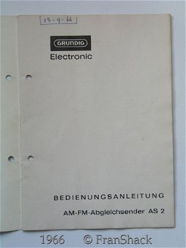 [1966] Bedienungsanleitung AM-FM-Abgleichsender AS2, Grundig/ H&B - 1