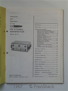 [1967] Original Assembly Manual IG-37 , Heathkit - 2